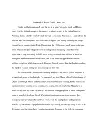 Reflection Essay: Mexico-U.S. Border Conflict Response