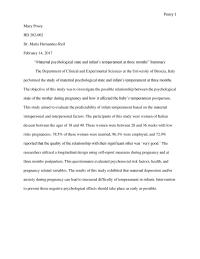 Maternal Psychological State And Infant’s Temperament At Three Months