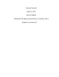 Progressive Tax Or Flat Rate Tax