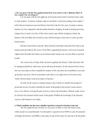 Do you agree with the first applicant that there is no need to write a Business Plan?
