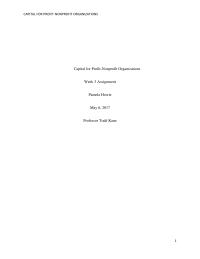 Capital for Profit-Nonprofit Organizations