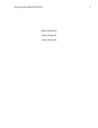 Biblical worldview Running Head