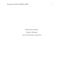 Agency Profile Paper