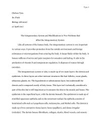 The Integumentary System And Modifications To Two Problems That Affect The Integumentary System