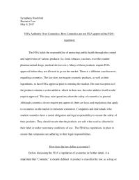 Fda Authority Over Cosmetics