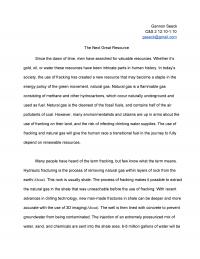 Fracking, The Next Great Resource