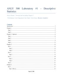 Anly  500  laboratory  #1  –  descriptive  Statistics 