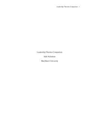 Leadership Theories Comparison
