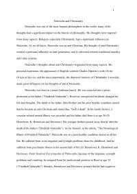 Nietzsche And Christianity