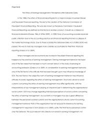 The Ethics of Earnings Management: Perceptions after Sarbanes-Oxley