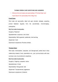 Thomas Green Case Questions And Answers