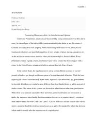 Prosecuting Minors as Adults: An Introduction and Opinion