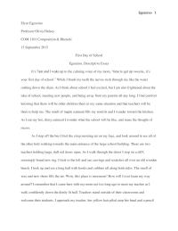 Descriptive Essay – First Day of School
