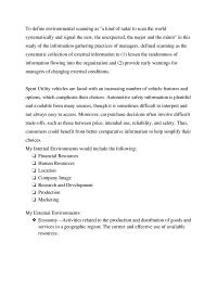 Marketing To define environmental