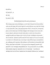 The Relationship between Personality and Intelligence