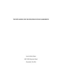 Gender THE WPS AGENDA AND THE