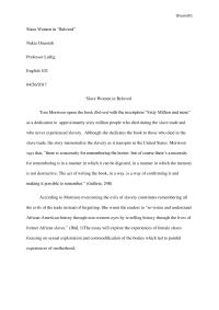 Slave Women In Beloved