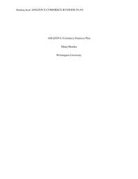AMAZON E-COMMERCE BUSINESS PLAN