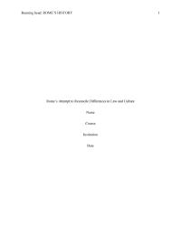 Roman’s Attempt to Reconcile Differences in Law and Culture