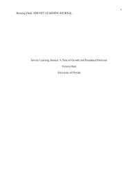 Service Learning Journal