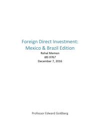 FDI: Brazil & Mexico