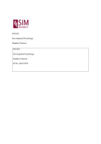 PSY207 Development Psychology