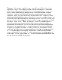 Purpose Of Accounting