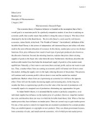 Microeconomics Research Paper