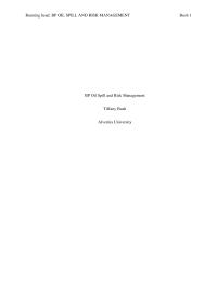 BP Oil Spill and Risk Management