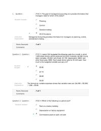 Midterm 1Question TCO 1 The goal of