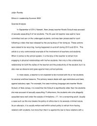 Scandal Analysis