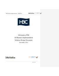 PIM Solution Design Document – All Banners