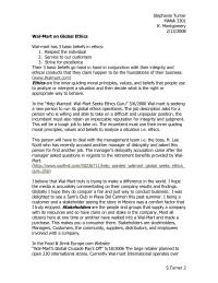 Wal-mart On Global Ethics