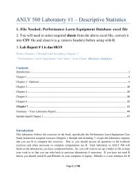 Analytics: Prin & Appl
