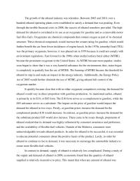 Ethanol Written Analysis