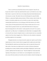 Dead Poet's Society Reflection