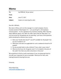 Memo: Routine Inquiry