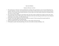 Summary of Business Activities
