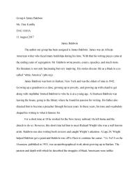 Essay on author James Baldwin