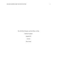 2016 Rio Olympics And The Effects Of The Zika Virus