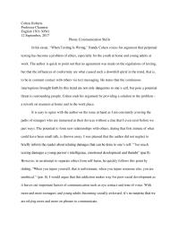 Summary Response Essay