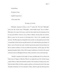 The Legacy Of Aristotle