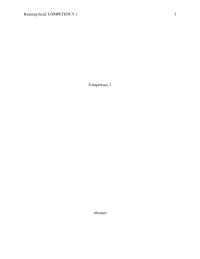 Competency 1