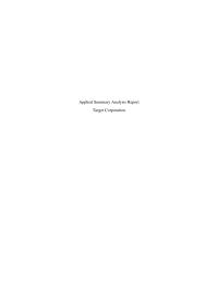 Applied Summary Analysis Report