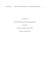 Women And Hate Crimes In The Criminal Justice System