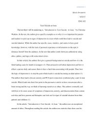 Teen Suicide An Issue
