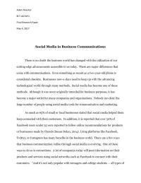 Social Media In Business Communications