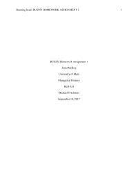 Managerial Finance Homework Problems