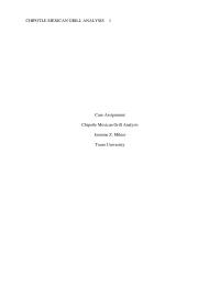 Chipotle Mexican Grill Analysis