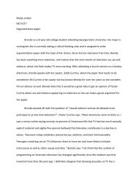 Argumentation paper